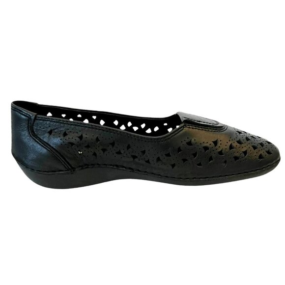 Propet Cabrini Women’s Ballet Slip On Perforated Black Leather Comfort Flats- 9M - Picture 5 of 14